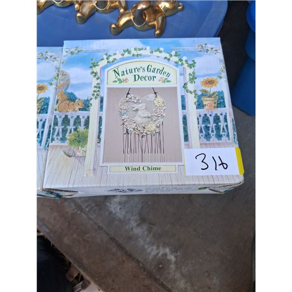 New in the box nature’s garden wind chime