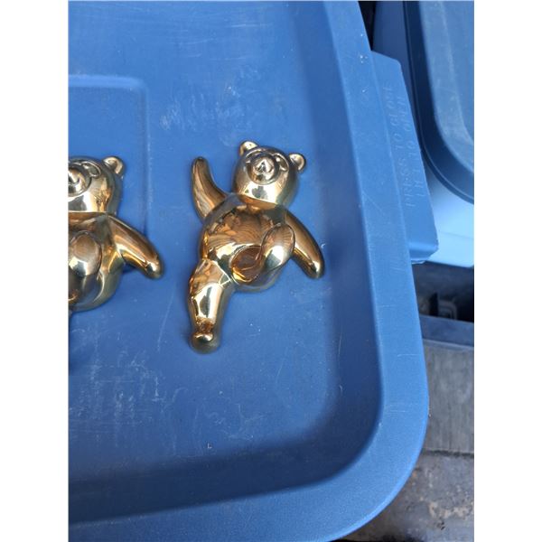 Collection of brass dancing bears