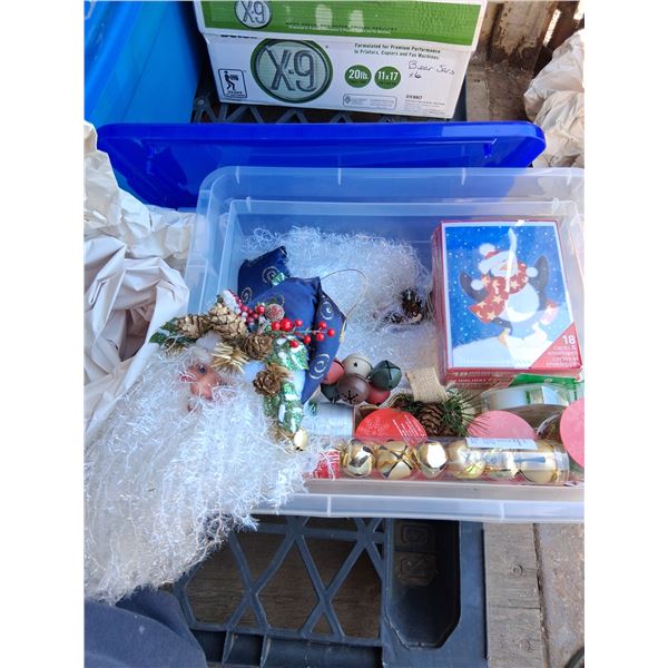 Container of Xmas Decorations