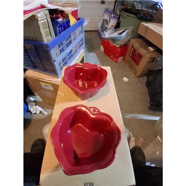 Princess house stoneware dishes Red