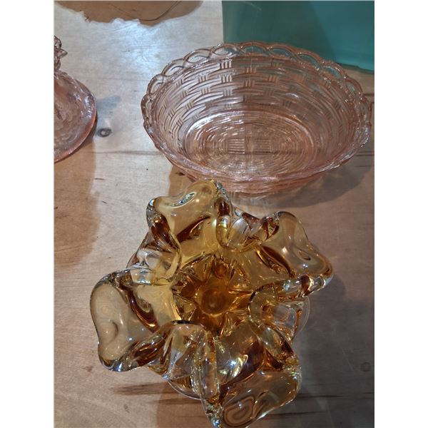 Blown Glass & Decorative Serving Dish