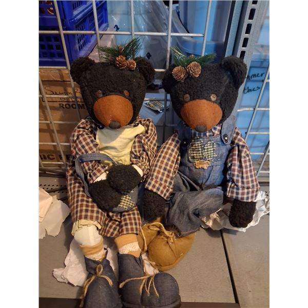 2ea hand crafted bear's Appx. 2'