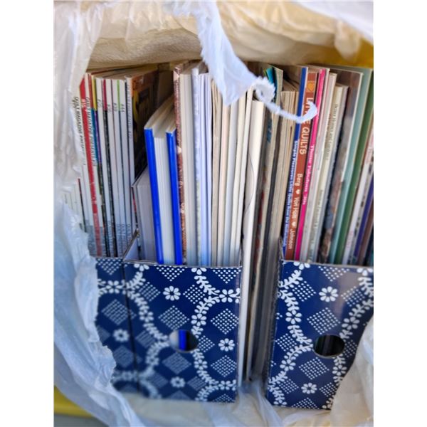 Crate of Quilting Magazines
