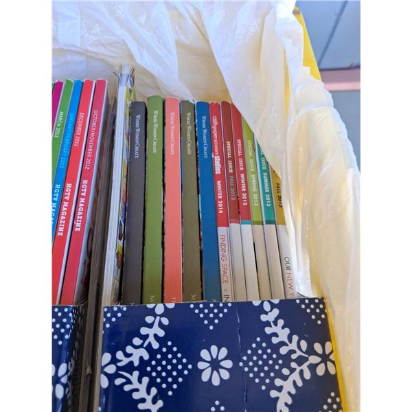 Crate of home Décor Magazines