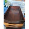 Image 5 : Small Roll-up Cabinet & 3 desk trays