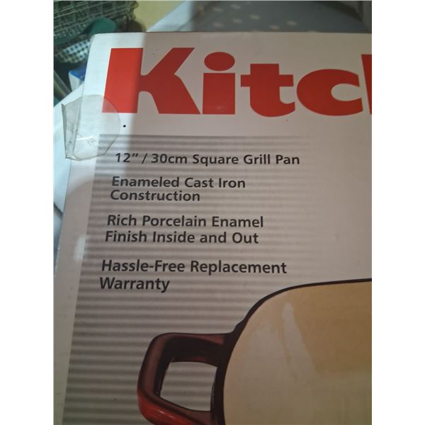 KItchenaid Enameled Cast Iron Grill Pan
