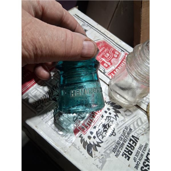 24ea Old style Glass Insulators