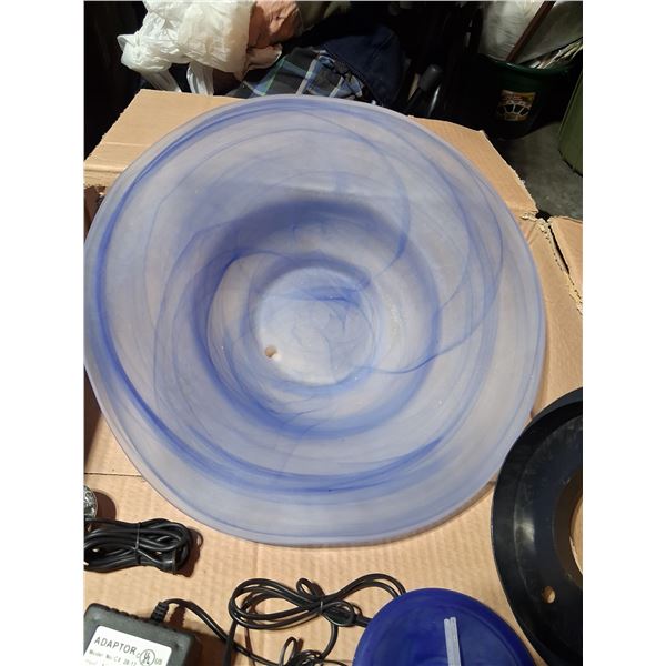 Large blue table top fountain