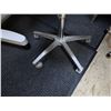 Image 3 : Rolling Metal Stool w/ Upholstered Seat 13" Dia, 21"H