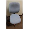 Image 1 : Office Chair w/ Upholstered Seat & Back on Wheels 17" x 18" x 35"H