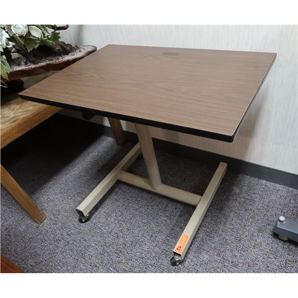 Laminate Table on Wheels 29" x 19" x 27"H