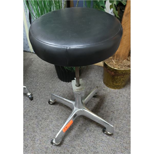 Reliance Metal Stool w/ Upholstered Seat & Adjustable Height