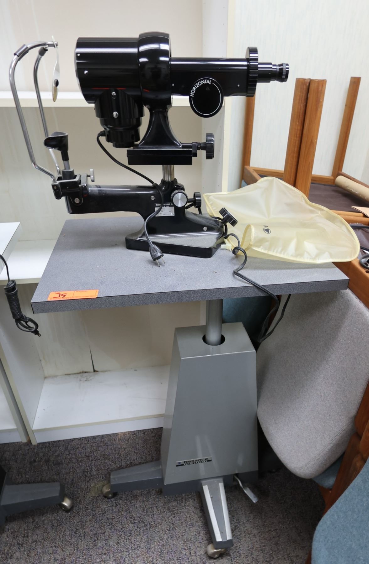 Reliance Instrument Table Bausch & Lomb Keratometer on Reliance Table - Oahu Auctions