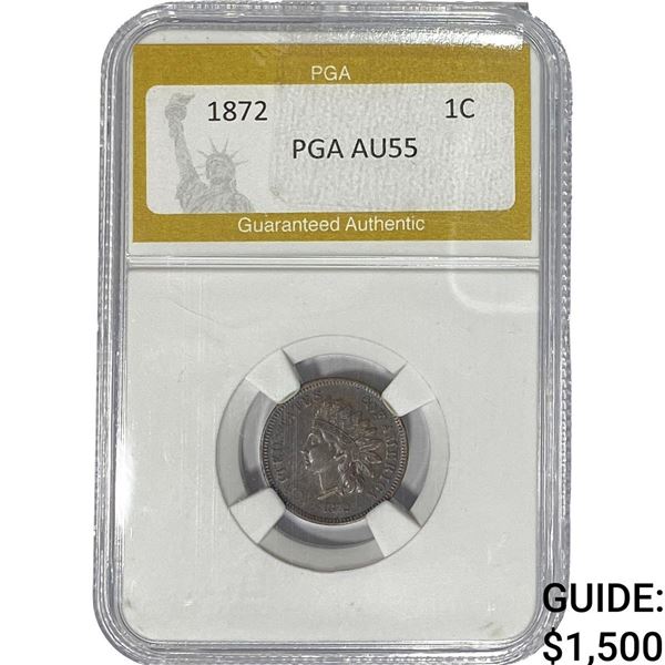 1872 Indian Head Cent PGA AU55