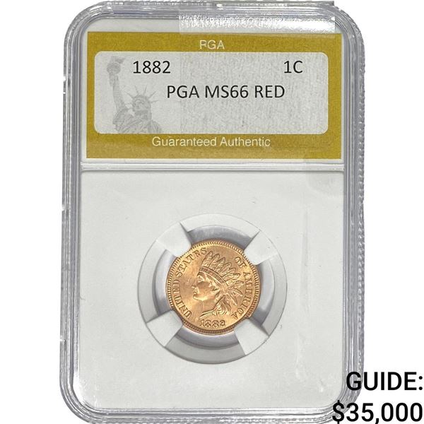 1882 Indian Head Cent PGA MS66 RED