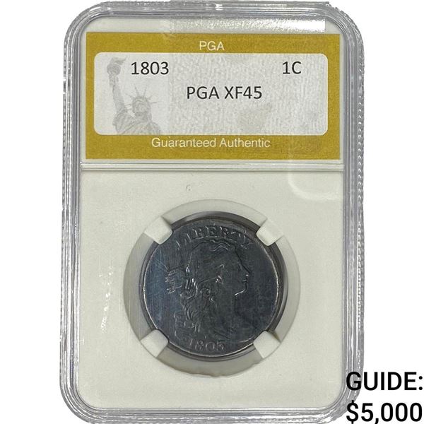 1803 Draped Bust Large Cent PGA XF45
