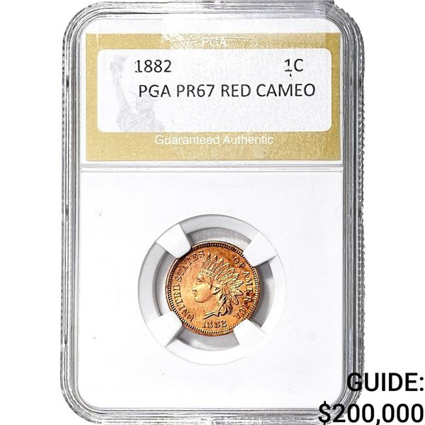1882 Indian Head Cent PGA PR67 RED CAMEO