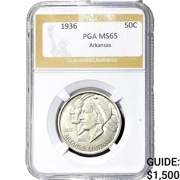 1936 Arkansas Half Dollar PGA MS65