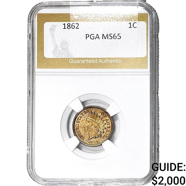 1862 Indian Head Cent PGA MS65