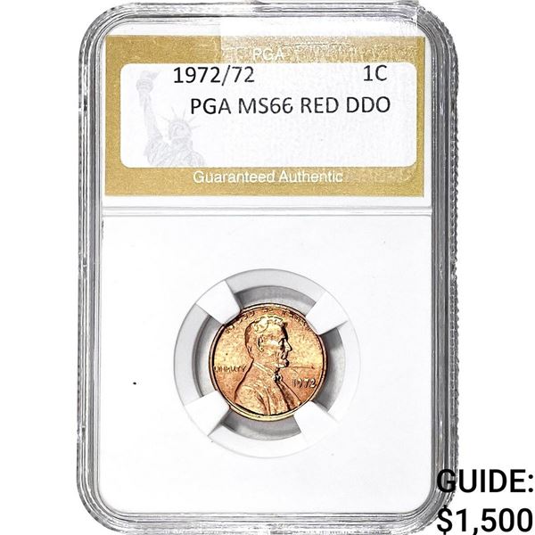 1972/72 Lincoln Memorial Cent PGA MS66 RED DDO