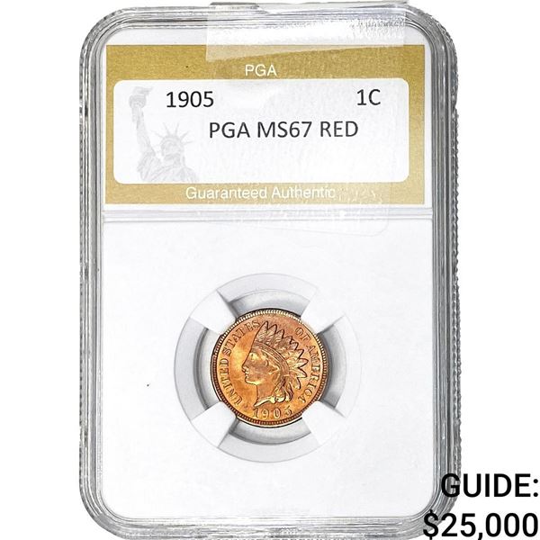1905 Indian Head Cent PGA MS67 RED
