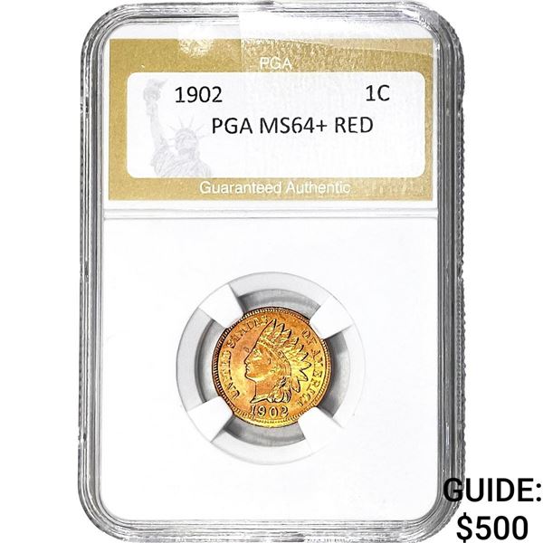 1902 Indian Head Cent PGA MS64+ RED