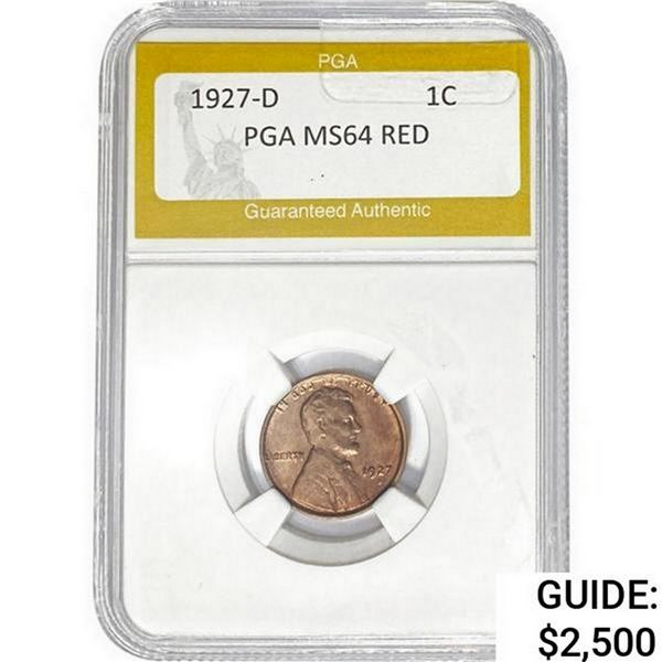 1927-D Lincoln Cent PGA  MS64 RED