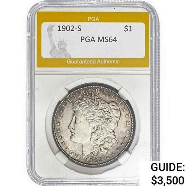 1902-S Morgan Silver Dollar PGA  MS64