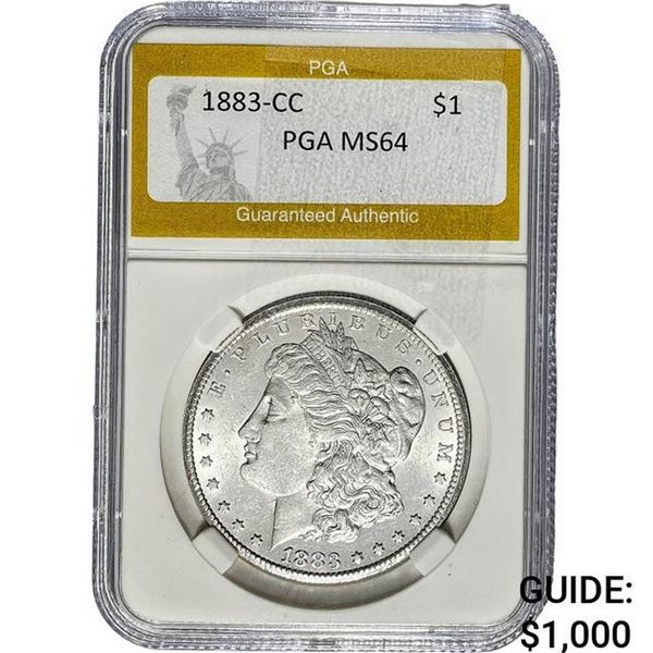 1883-CC Morgan Silver Dollar PGA MS64