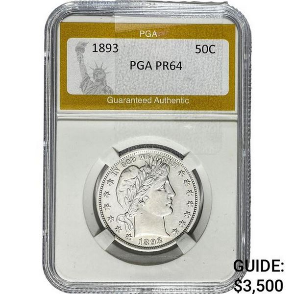 1893 Barber Half Dollar PGA PR64