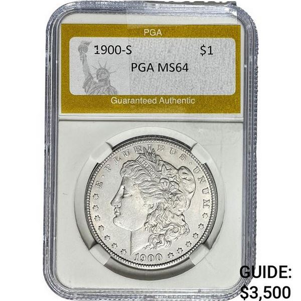 1900-S Morgan Silver Dollar PGA MS64