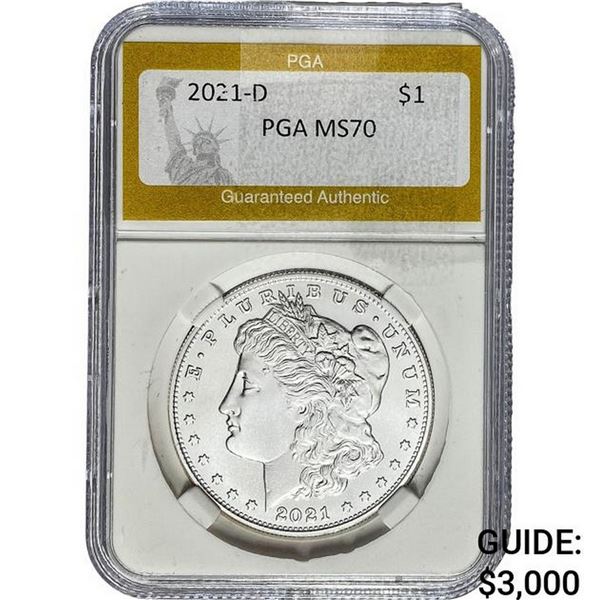 2021-D Morgan Silver Dollar PGA MS70