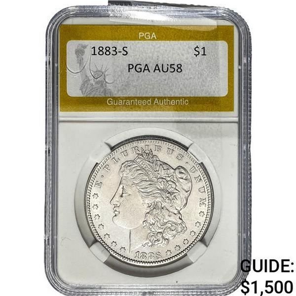 1883-S Morgan Silver Dollar PGA AU58