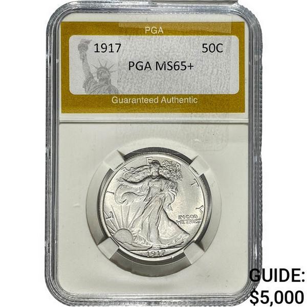1917 Walking Liberty Half Dollar PGA MS65+