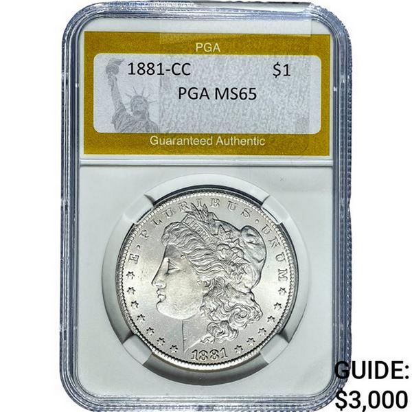 1881-CC Morgan Silver Dollar PGA MS65