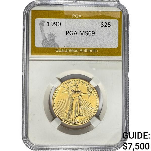 1990 $25 American Gold Eagle PGA MS69