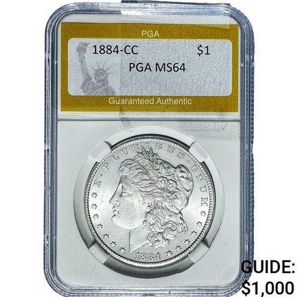 1884-CC Morgan Silver Dollar PGA MS64