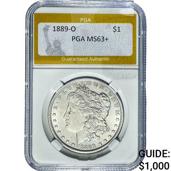 1889-O Morgan Silver Dollar PGA MS63+
