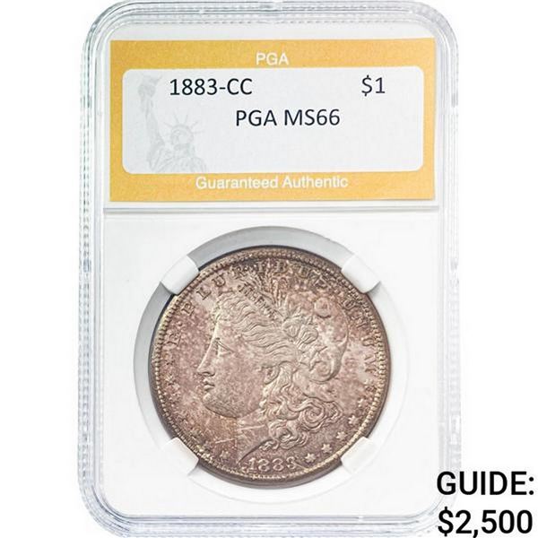 1883-CC Morgan Silver Dollar PGA MS66