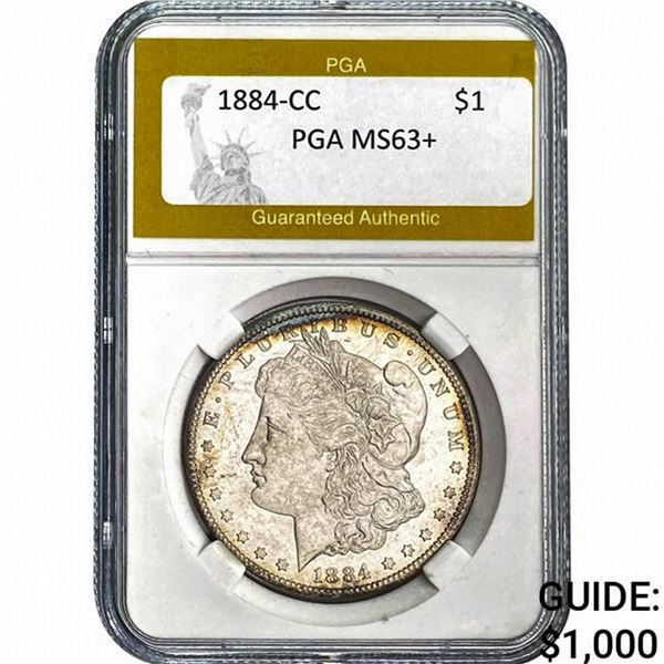 1884-CC Morgan Silver Dollar PGA MS63+