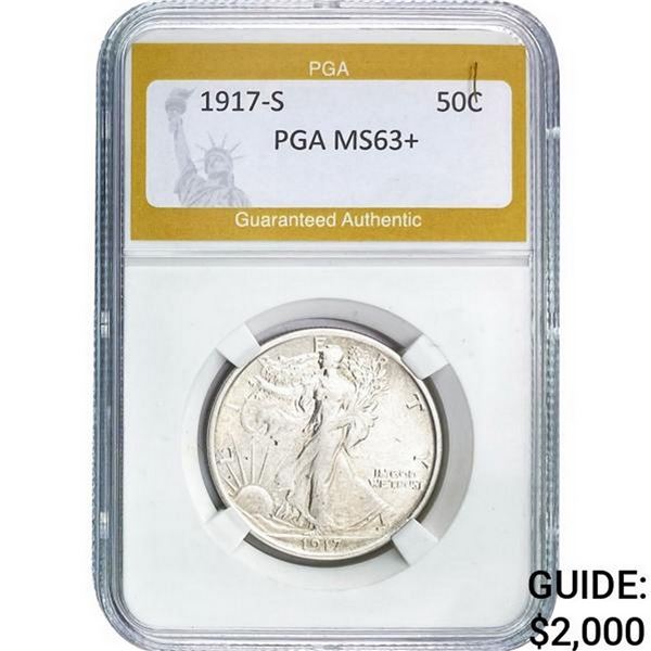 1917-S Standing Liberty Half Dollar PGA MS64