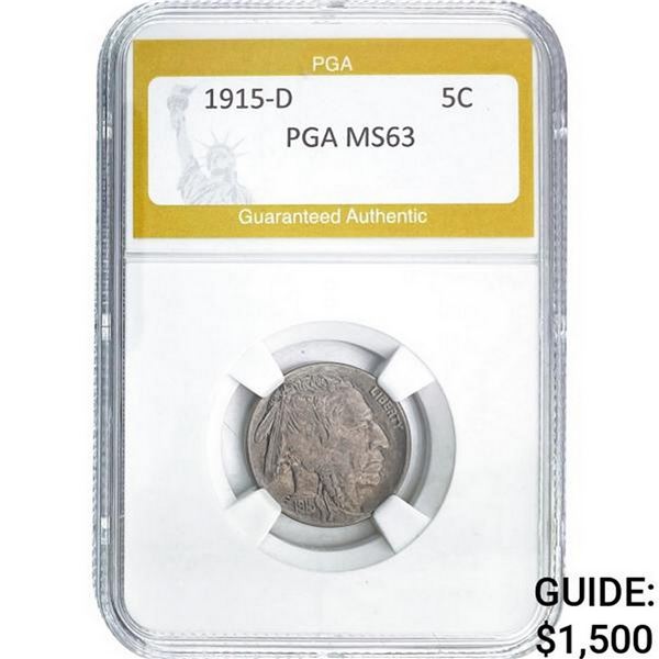 1915-D Buffalo Nickel PGA MS63