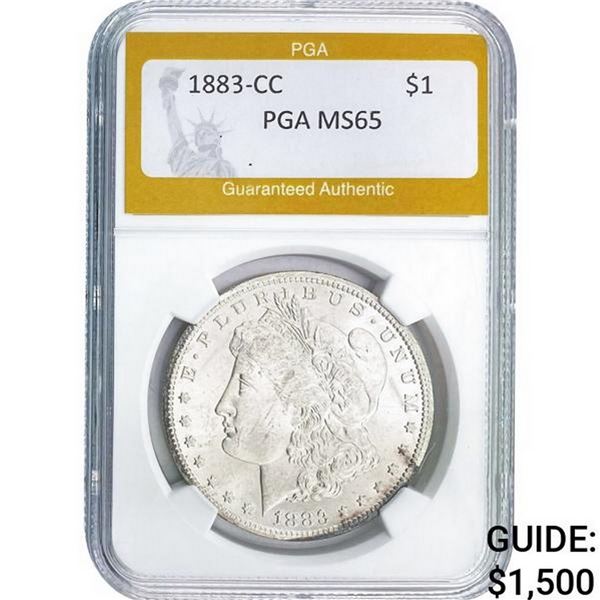 1883-CC Morgan Silver Dollar PGA MS65