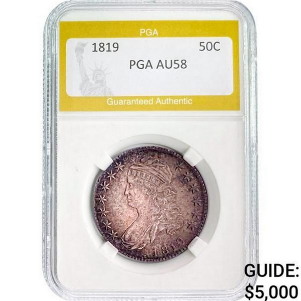 1819 Capped Bust Half Dollar PGA AU58