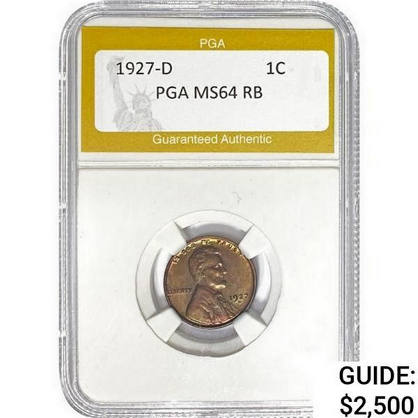 1927-D Lincoln Cent PGA   MS64 RB