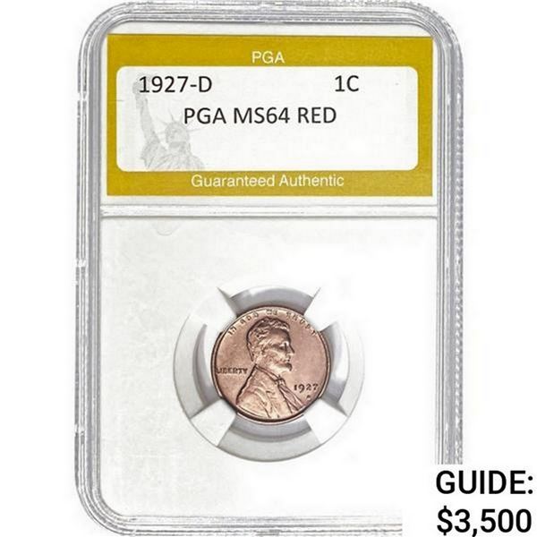 1927-D Lincoln Cent PGA  MS64 RED