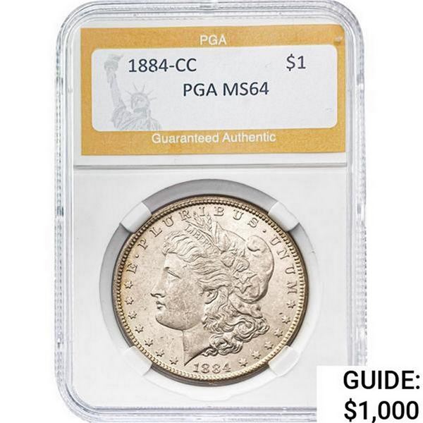 1884-CC Morgan Silver Dollar PGA MS64