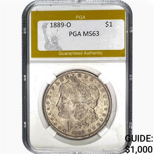 1889-O Morgan Silver Dollar PGA MS63