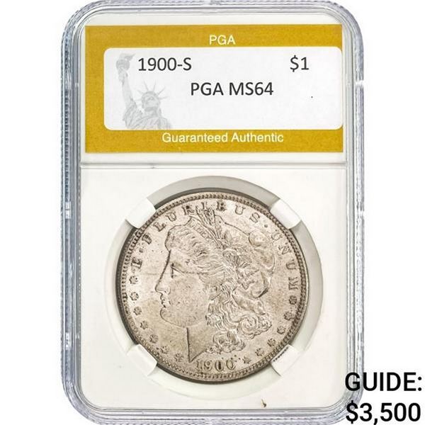 1900-S Morgan Silver Dollar PGA MS64