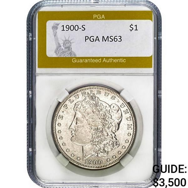 1900-S Morgan Silver Dollar PGA MS63